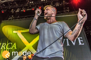 CIRCA SURVIVE Performs at RockStar Energy UPROAR Festival in Clarkston Michigan at DTE Energy Music Theater.