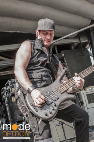 Three Years Hollow performing at Rockstar Energy Drink Uproar Festival in Clarkston Michigan at DTE Energy Music Theatre on August 15th 2014