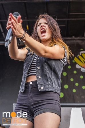 We Are The In Crowd performing at Vans Warped Tour in Auburn Hills Michigan at The Palace of Auburn Hills on July 18th 2014