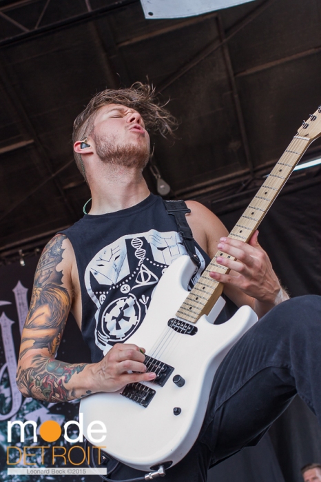 Miss May I performing at 21st Vans Warped Tour in Auburn Hills Michigan at The Palace of Auburn Hills on July 24th 2015