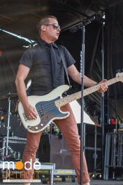 Simple Plan performing at Vans Warped Tour on the Shark stage in Auburn Hills Michigan at The Palace of Auburn Hills on July 24th 2015