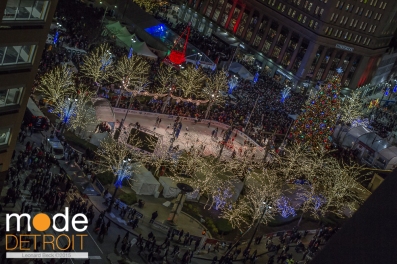 12th Annual Detroit Christmas Tree Lighting Ceremony at Campus Martius Park Downtown Detroit Michigan